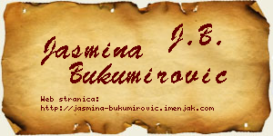 Jasmina Bukumirović vizit kartica